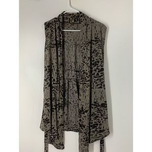 Women’s Michael F cover up drape layer vest Cardi robe XL 5747 Swim